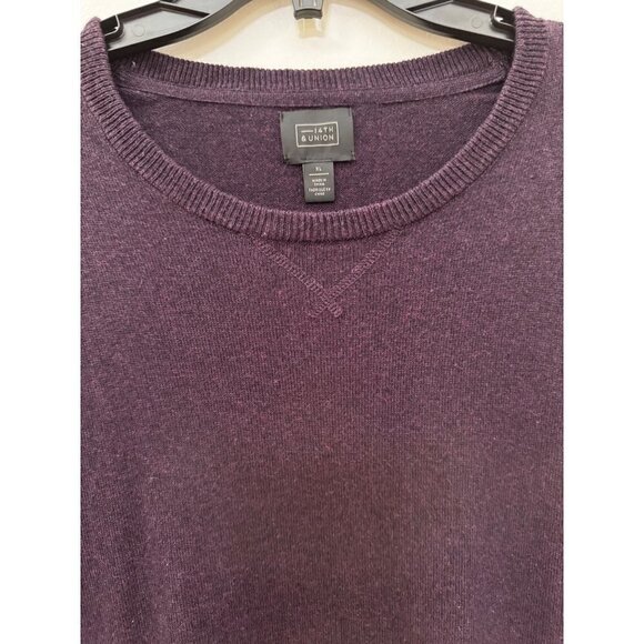 14th union purple crewneck pullover sweater Xl new without tags - Picture 3 of 3